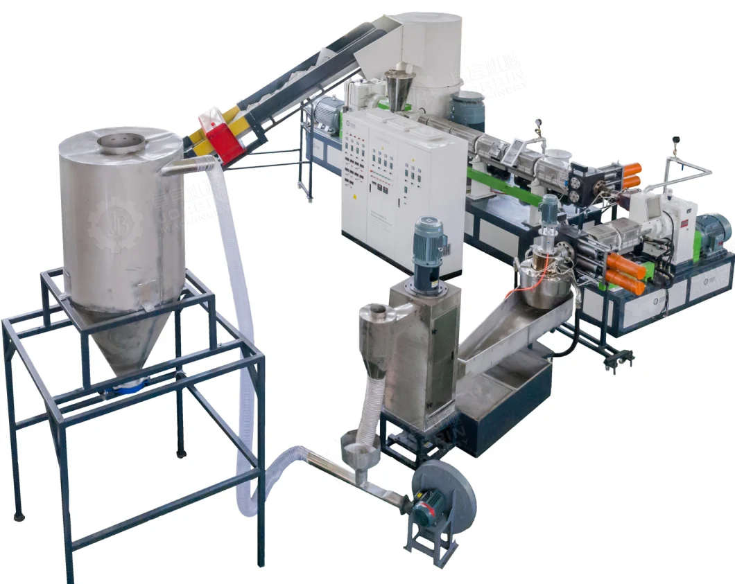 Waste Plastic HDPE LDPE PP Jumbo Woven Bags Pet Film Recycling Granulator Extruder Machine with Mother and Baby Combination/Two Stage Cascade Extrusion Machine