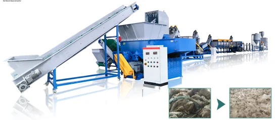 Low Energy Consumption Plastic PP LDPE LLDPE Film Washing Recycling Machine Plant with Squeezing Dryer