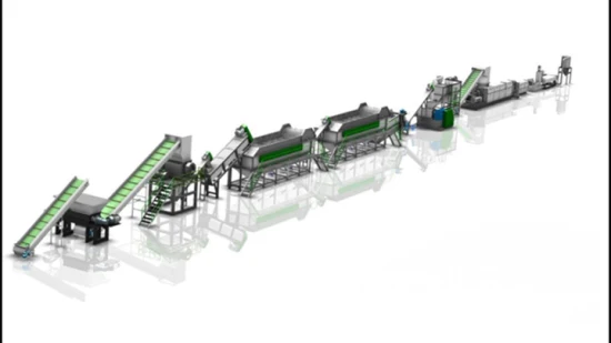 Waste/Consumer Plastic PE/PP/Pet Strap/HDPE Bottles /Films/Wovenbags Recycling Crushing Washing Drying Production Line